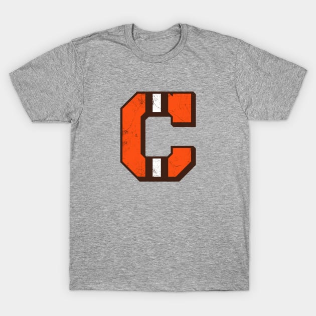 Cleveland C, vintage - white 2 T-Shirt by KFig21